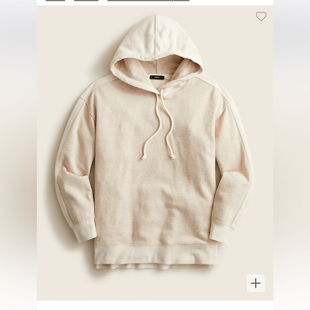 Jcrew University terry two-tone oversized hoodie, size L, GUC